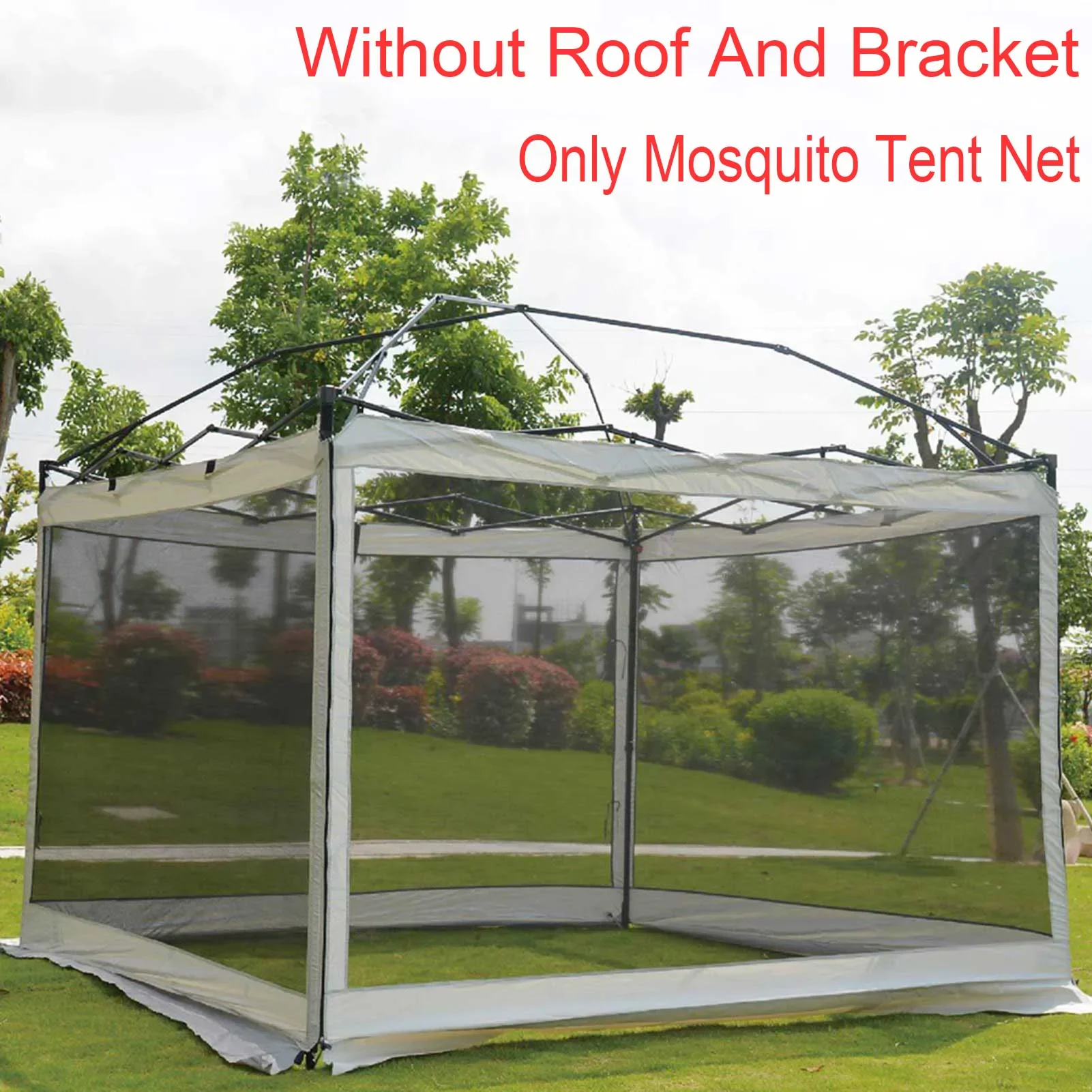 Anti-insect Gazebo Mosquito Net Upgrade Four Doors Design Garden Gazebo Side Wall Replacement Cloth Canopy Tent Accessory