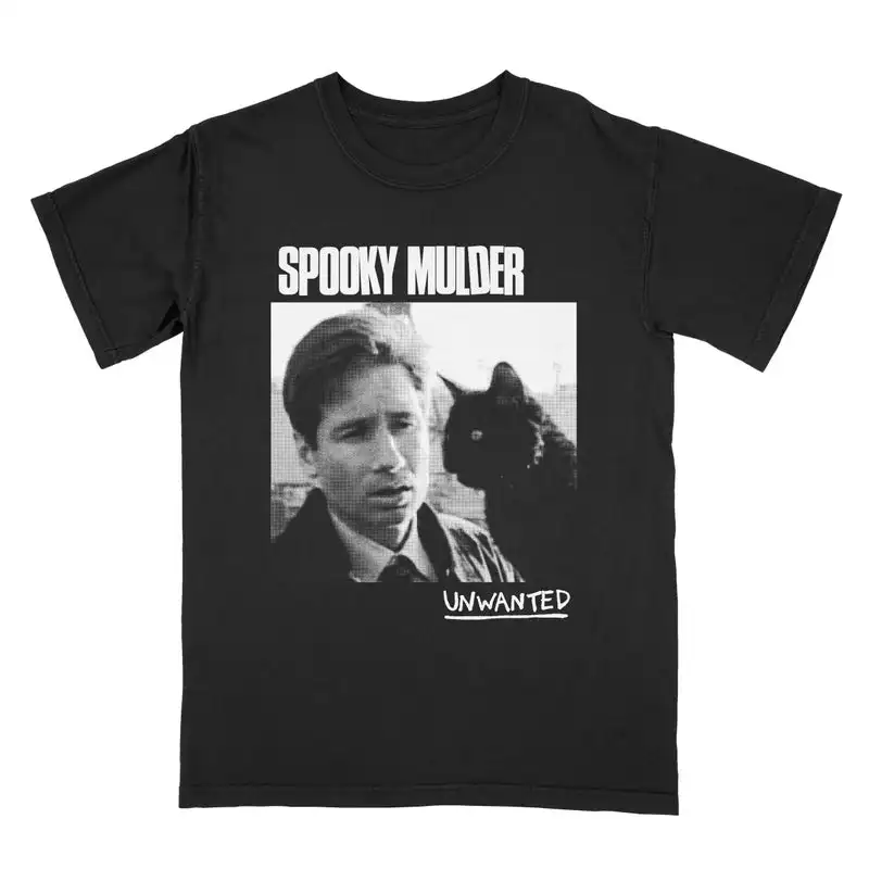 Spooky Mulder : Unwanted - Files / Jawbreaker tee shirt ,Graphic Short Sleeve Crew Neck Cotton T-Shirt