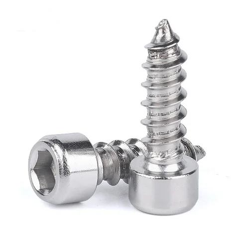 Imagen 2 del producto 10 unids/lote M2 M2.5 M3 M3.5 M4 M5 M6 cabeza hexagonal tornillo autorroscante cabeza Allen de acero inoxidable 304 para altavoz