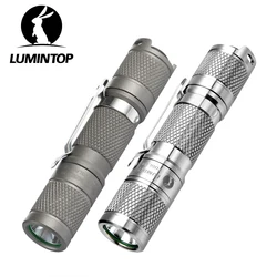 EDC-Lanterne d'extérieur en titane, lampe de poche LED aste, lampe d'autodéfense, éclairage de tente, torche de pêche, 900 lumens, TOadvocate AA, camping