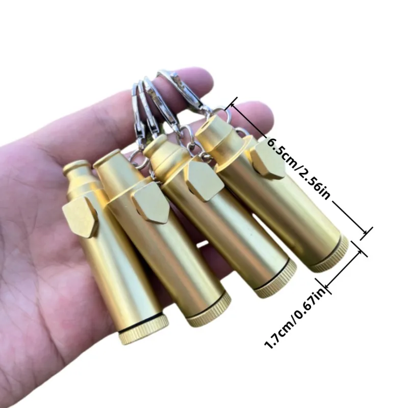 Metal Leakproof Bottle Portable Pepper Shaker Spice Dispenser Sweetener Portable Travel Storage with Keychain