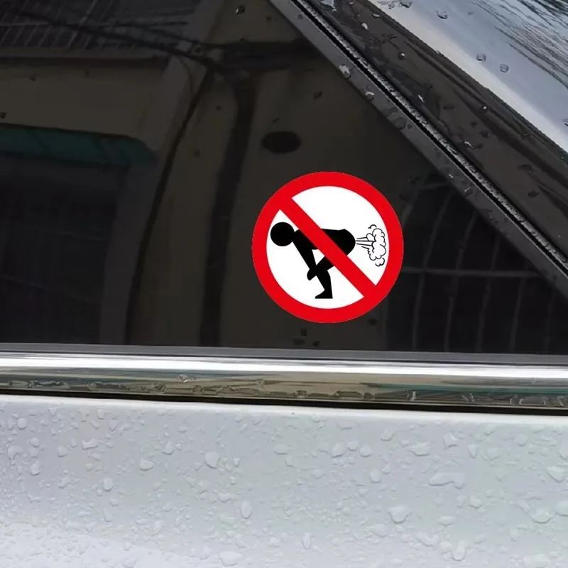No Farting funny warning sticker decals for Car Decals Reflective Type Auto Stickers 15CM PVC KK