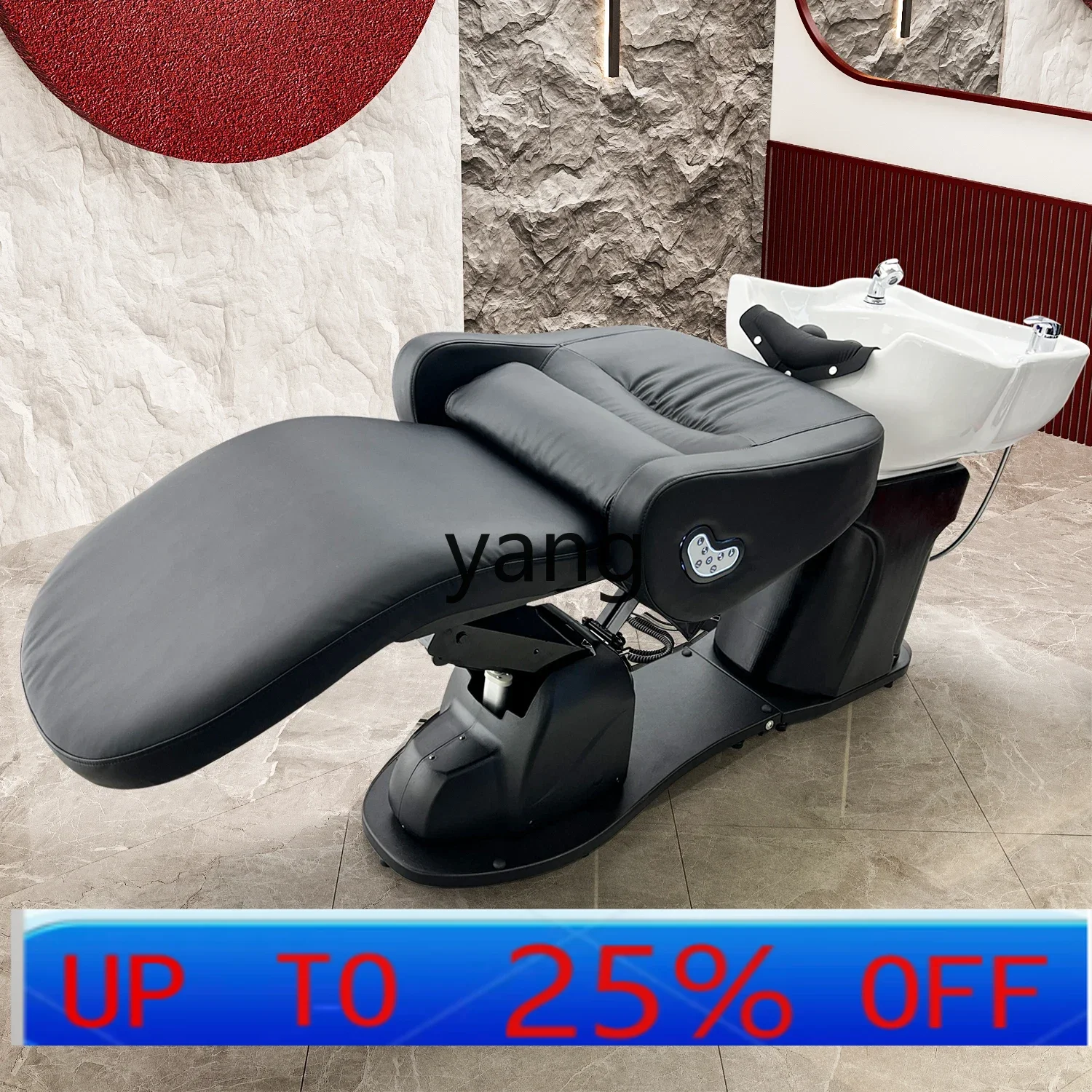 LH  electric shampoo bed barber shop hair salon special semi-lying high-end flushing bed ceramic basin