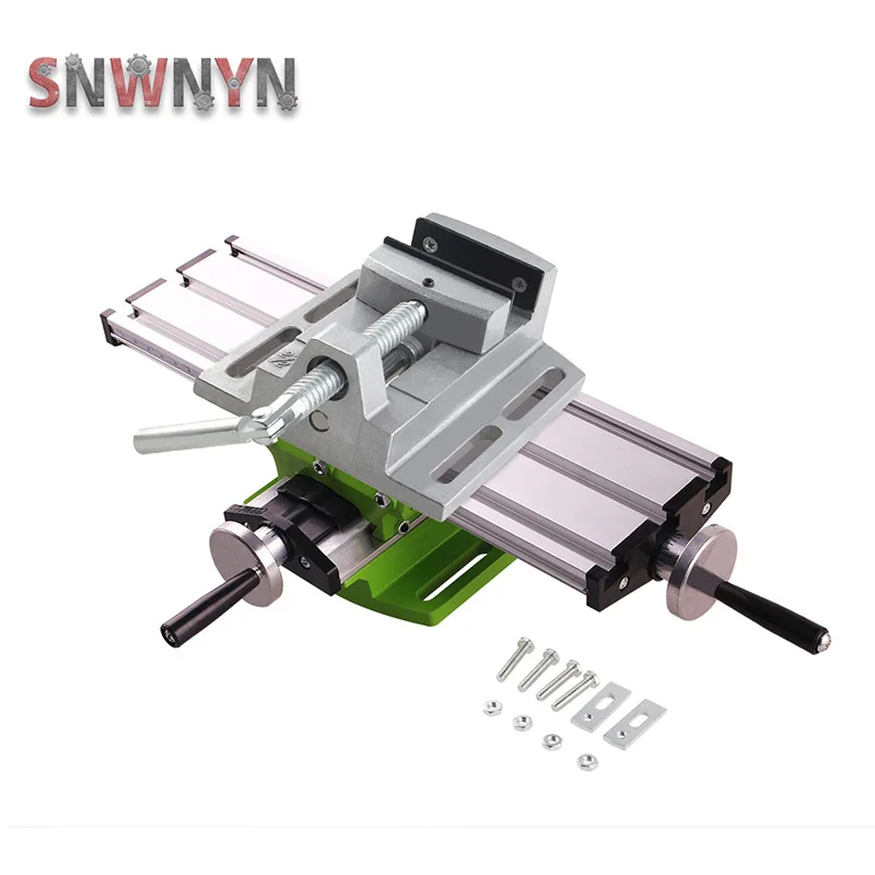 

Milling Machine Bench Mini Precision Multifunction drill Vise worktable X Y-axis adjustment Coordinate table+2.5"Flat Tongs Vise