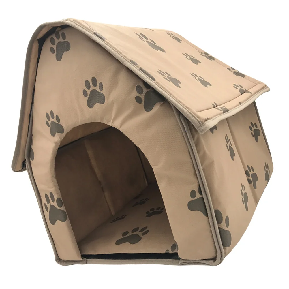 Foldable Dog Bed Tent For Small Pets Portable Shelter Warm Mat Included Durable Pet Folding Pet Tent Dog Supplies