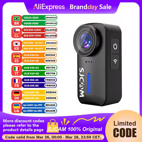 SJCAM C110 4K Action Camera with 135&deg; Wide Angle f/2.0 Lens EIS Stabilization 1500MP Photos 200Min Battery 30M Waterproof Case