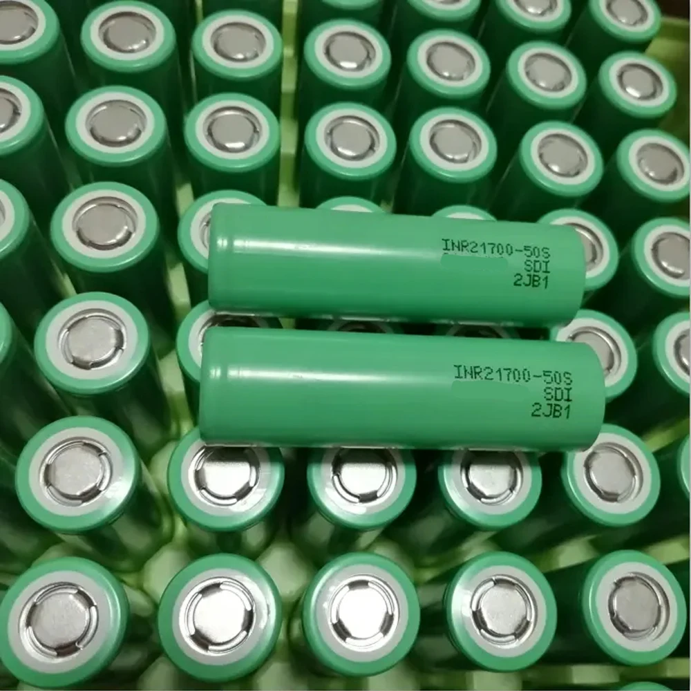 1-8pcs 50S INR 21700 5000mAh 25/40A 3.7V Lithium Batteries Rechargeable Strongest Discharge 21700 Cell For Battery Pack Tools