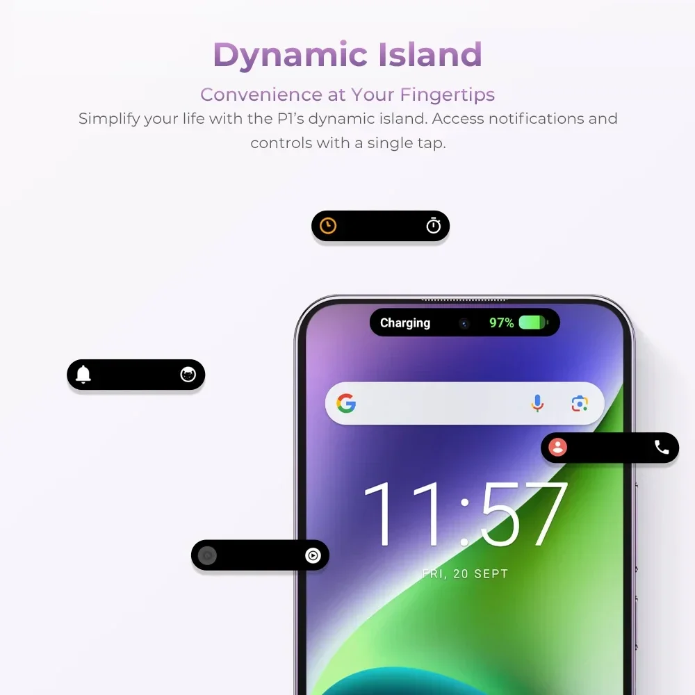 OUKITEL P1 Ultra-thin Smartphone Helio G99 6.7Inch 120Hz AMOLED Display 8GB RAM 256GB ROM 50MP Main Camera 5150mAh phone NFC