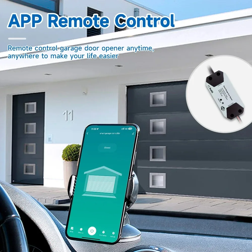 Tuya Garage Door Controller Door Opener Automatic WiFi Smart Home work with Alexa google home Voice Control App Remote Control