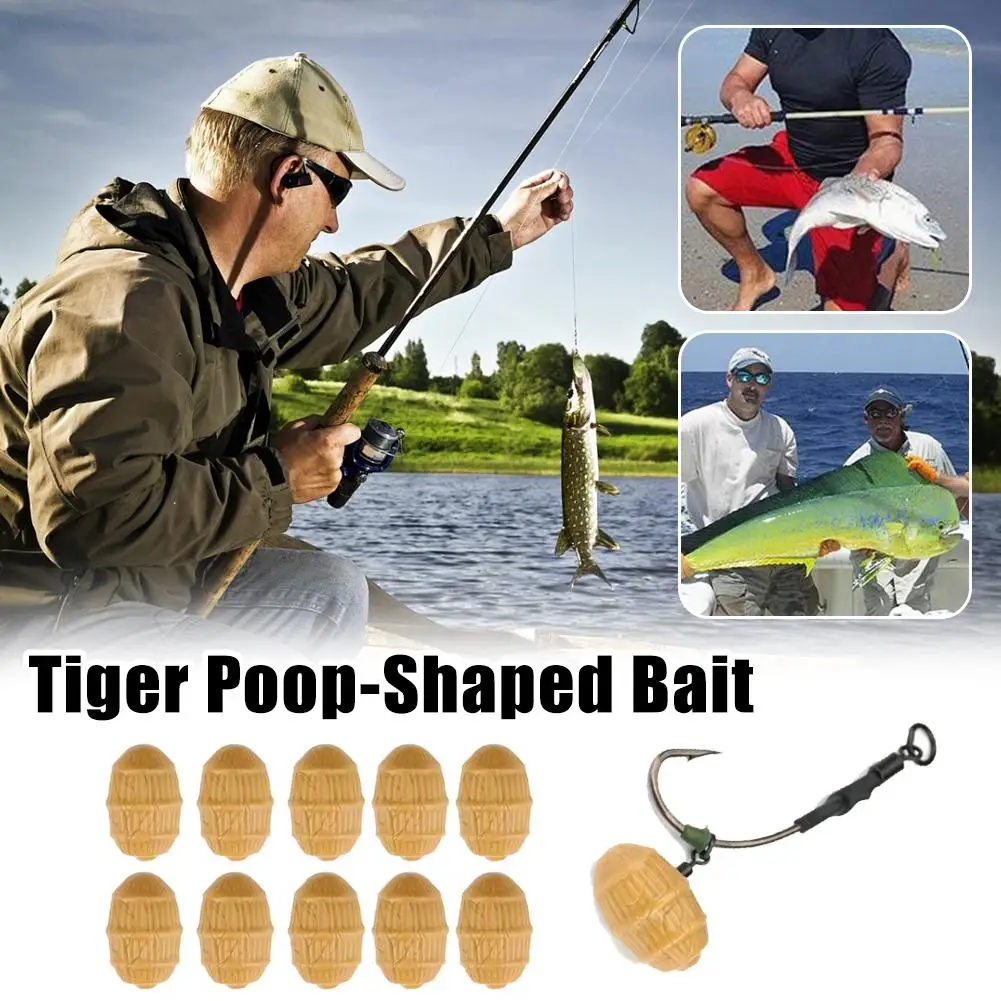 Hirisi 10 قطعة المكسرات النمر الكارب الصيد السحر لينة العائمة النمر الجوز الطعوم الكارب الصيد الطعم الاصطناعي السحر الكارب الصيد أداة