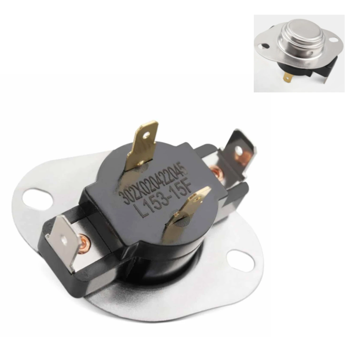Dryer Repair Sliver D504515 Thermostat Monitor Internal Dryer Temperature Thermostat Dryer Replacement Easy Install