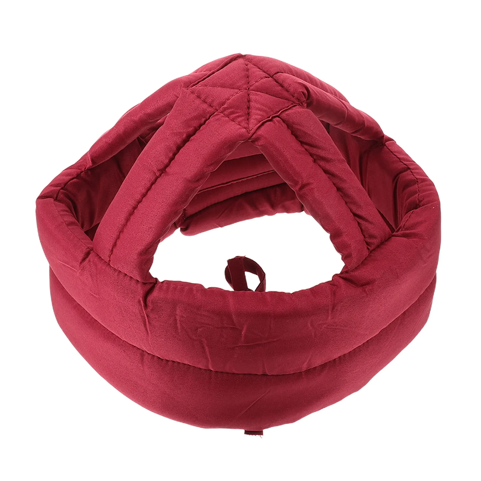 

Senior Safety Thick Padded Head Protector Adjustable Chin Strap Red Adult Impact Resistant Cap for Balance Disorder Fall
