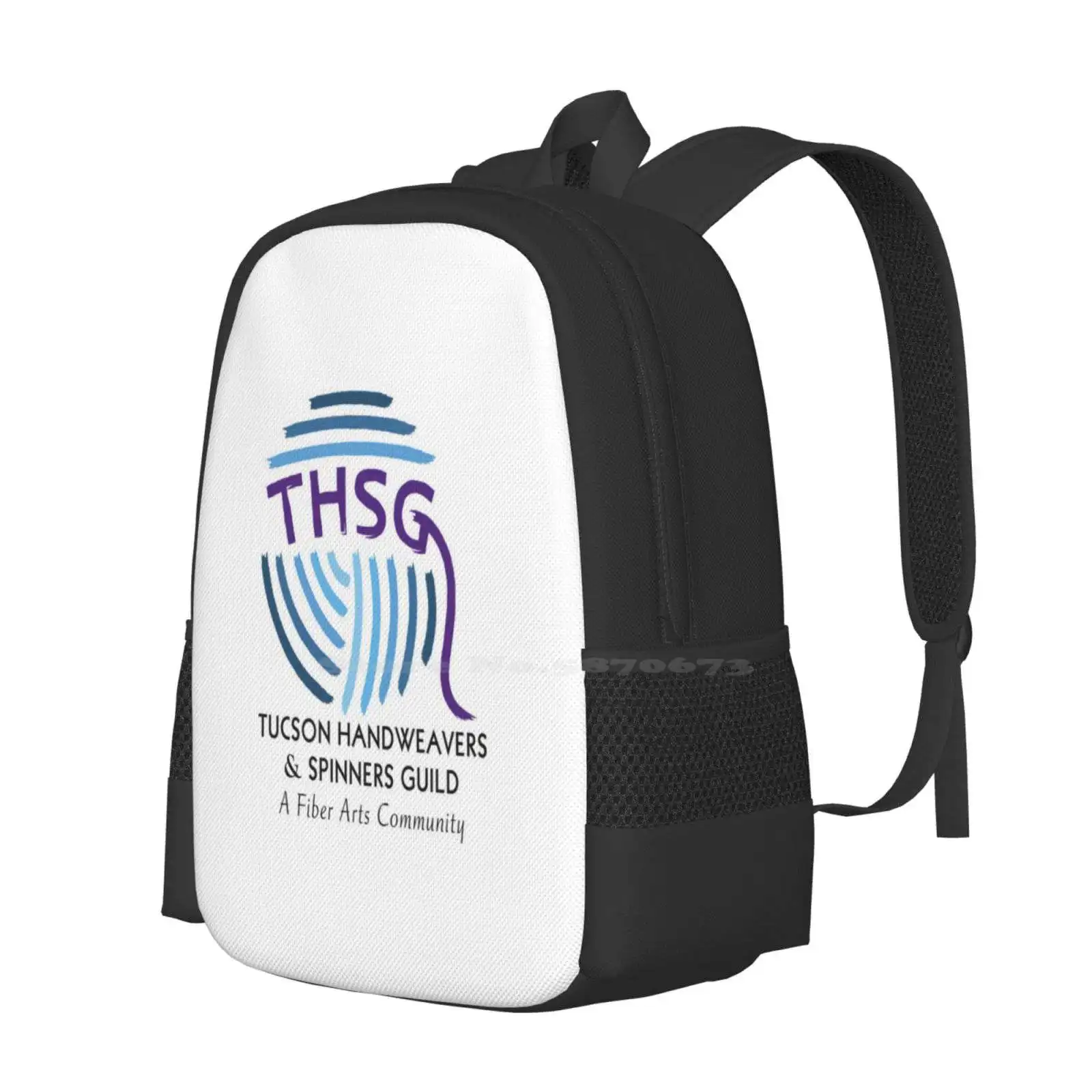 Thsg Logo With Name Large Capacity School Backpack Laptop Bags Thsg Logo Name