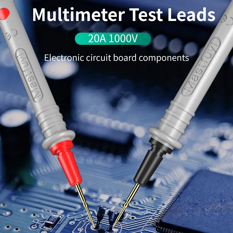 MASTFUYI FY-S47 Digital Multimeter Probe Test Leads 1000V 20A Universal Needle Tip Multi Meter Tester Lead Probe Wire Pen Cable