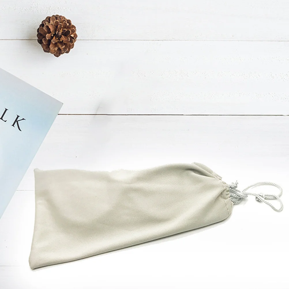 5pcs Eyeglasses Pouch Drawstring Design Large Capacity Glasses Storage Bag For Sunglasses Watch Jewelry Phone