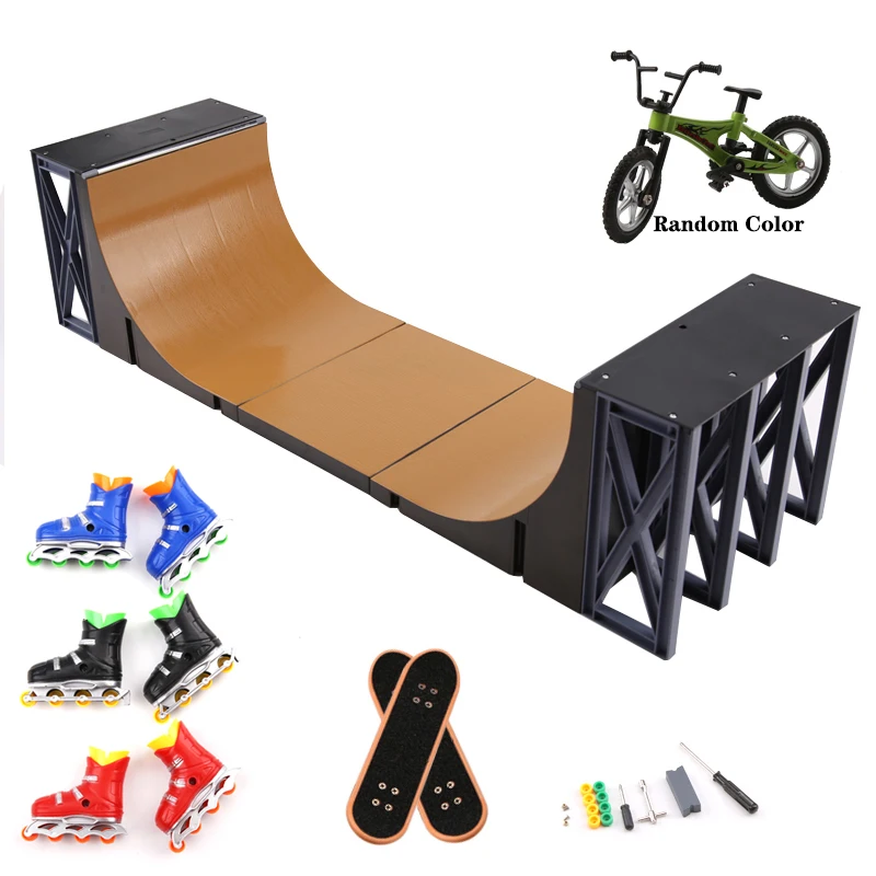 Ponadgabarytowych mini deskorolka sceny DIY z Stunt motocykl motor części do skuterów Tech Deck miejsce połączenie kryty domowe zabawki