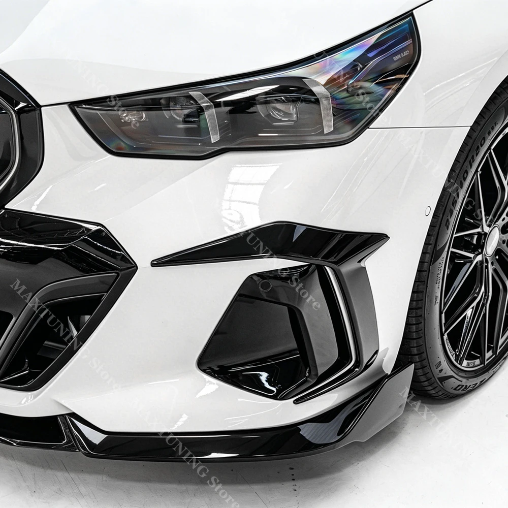 

For BMW 5 Series G60 G61 520i 525i 530i 540i 550e i5 M Sport 2023-2026 Front Bumper Canards Fog Lamp Grille Splitter Spoiler Kit