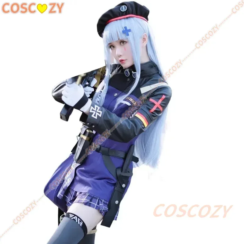 Game Girls' Frontline Hk416 Cosplay Costume Clothes Wig and Bag Set Halloween Carnival Outfit for Women