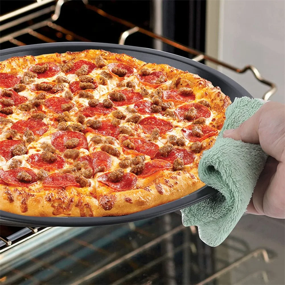 A04G-Pizza Tray Punching Baking Tray Non-Stick With Hole Pizza Mold Barbecue Tray Baking Mold Round Baking Tray