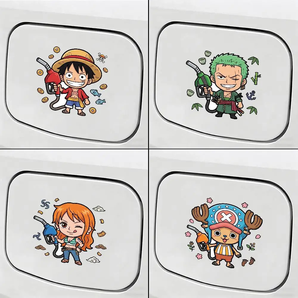 

FOR ONE PIECE ANIME Car Fuel Tank Cap Sticker Funny Auto Decal Waterproof Vinyl Sticker