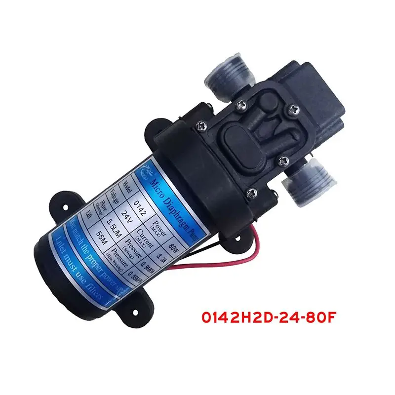 High Pressure Diaphragm Water Pump DC 12V 24V 80W 5.5L/min Self Priming Pump for Home, Vehicles, Agricultural, Boat,Garden насос