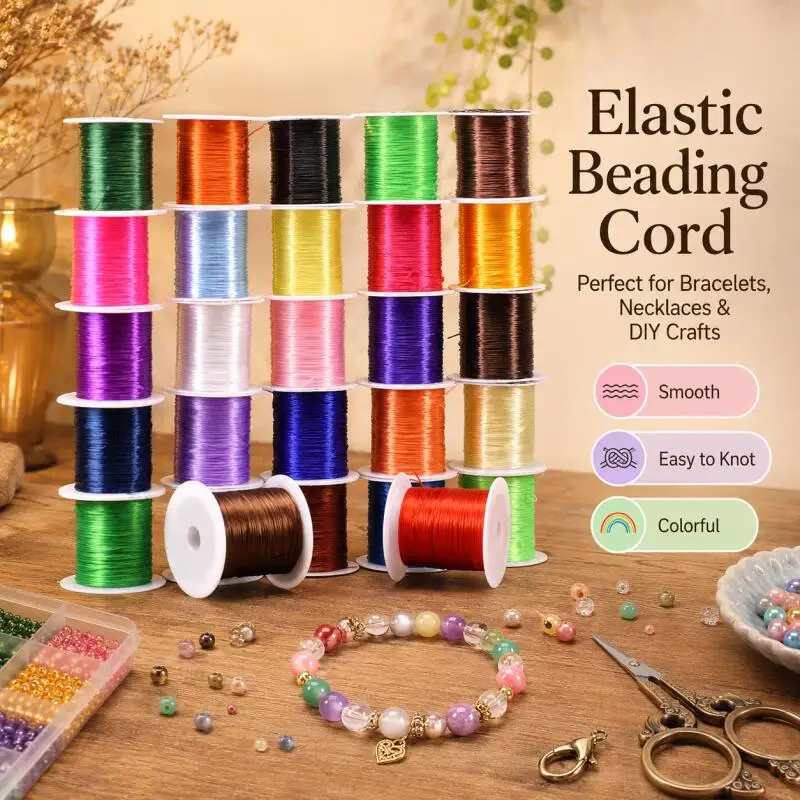 10M/Roll Strong Elastic Crystal Beading Cord 0.8mm for Bracelets Stretch Thread String Necklace DIY Making Cords Line