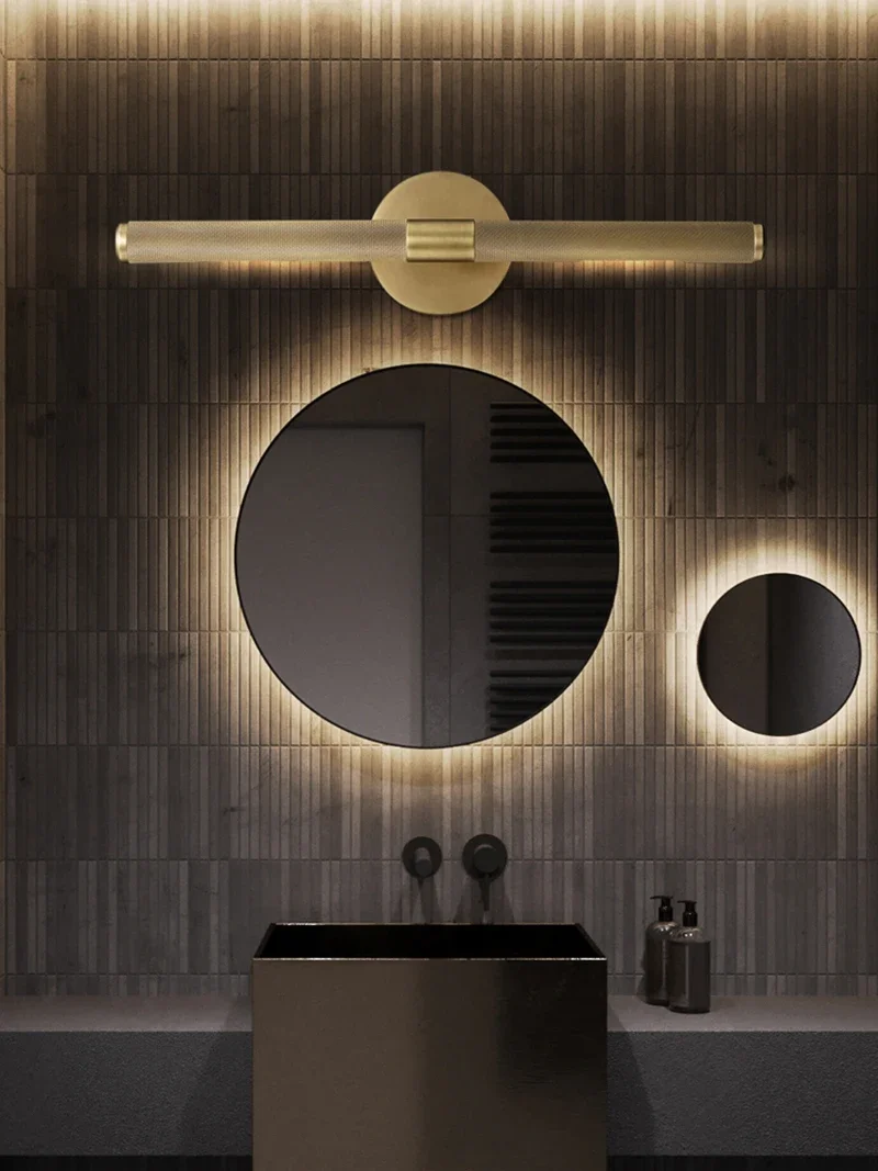 Modern Brass Mirror Front Lamp for Bathroom Washstand Porch Restroom Wall Lighting Restaurant Front Desk Picture Light