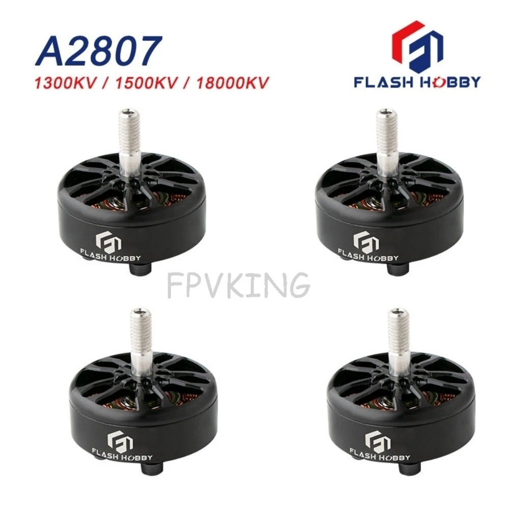 

FLASHHOBBY A2807 4S-6S Brushless Motor 4pcs 1300KV/1500KV/1800KV for FPV Freestyle Long Range Drone