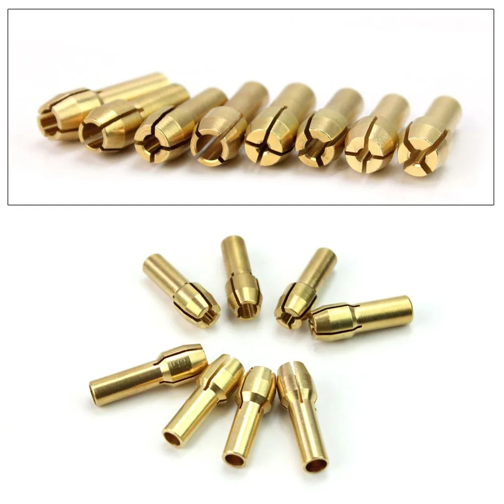 Pack de pinces en laiton, 8 pièces, 1mm 1.6mm 2.3mm 3.2mm, accessoires d'outils rotatifs durables compatibles avec le matériel de loisirs pour la maison