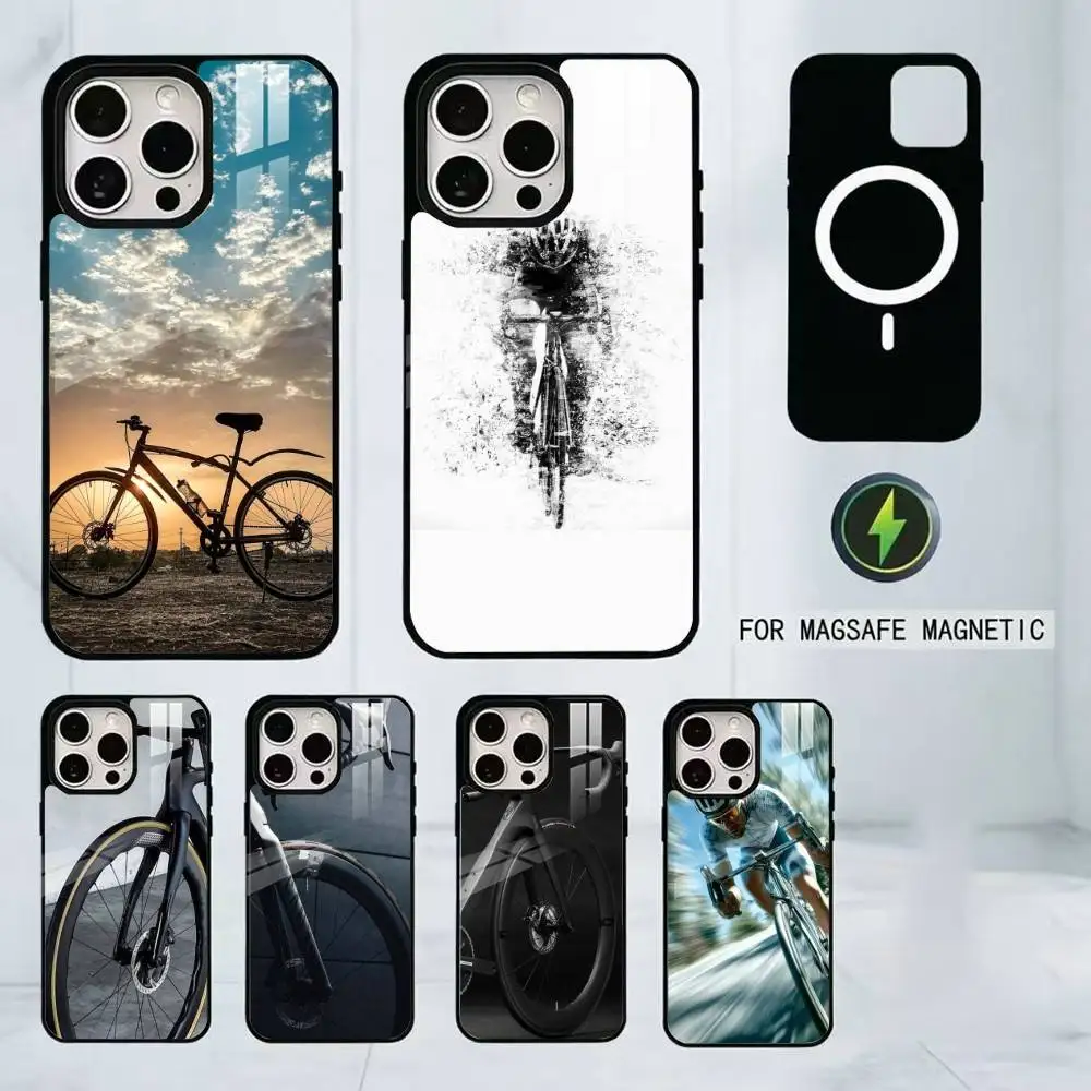 

Cool road bike Phone Case For iPhone17,16,15,14,13,12,11 Plus,Pro Magnetic with Magsafe Wireless Charging