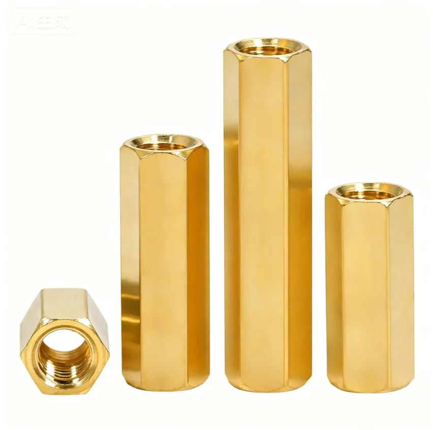 M3 M4 lot Hex Through Hole  brass standoff spacer Hexagonal Hollow Pillars Screw Hex Brass Standoff 2-40pcs