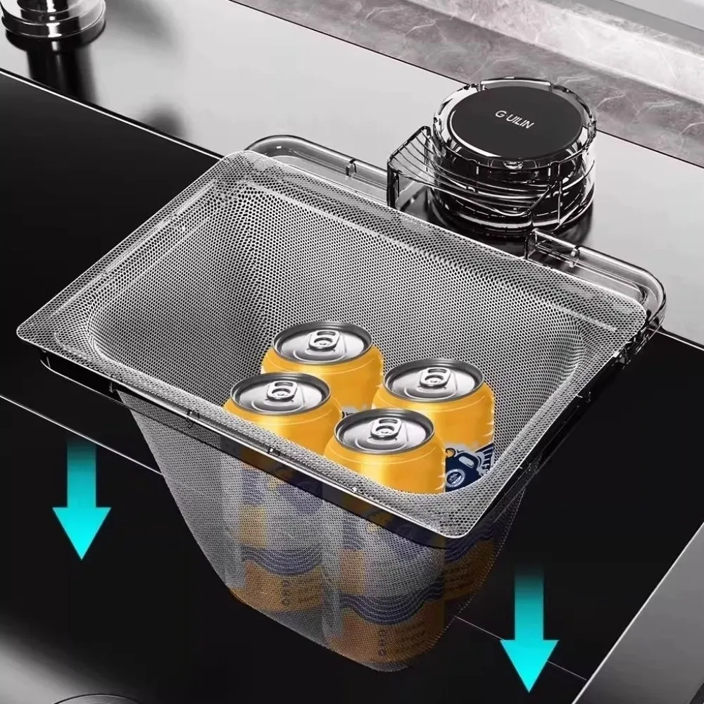 Suction Cup Kitchen Sink Filter Anti Clogging Multi-Purpose Sink Drainage Basket Leftovers Prevent Easy Clean Hanging Net Frame