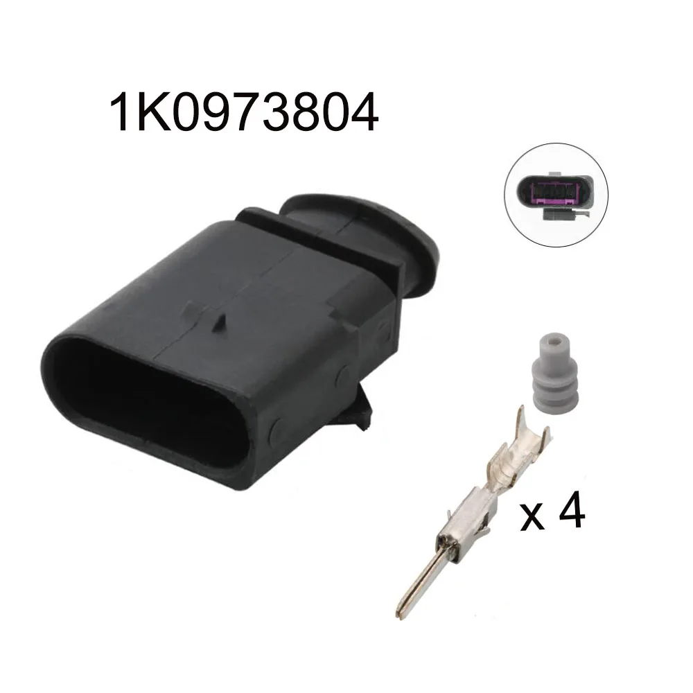 Imagem -02 - Conector de Cabo Impermeável Automático Plugue Automotivo Soquete Masculino Famoso Selo Terminal Pin 1k0973804 1j0973704 100set