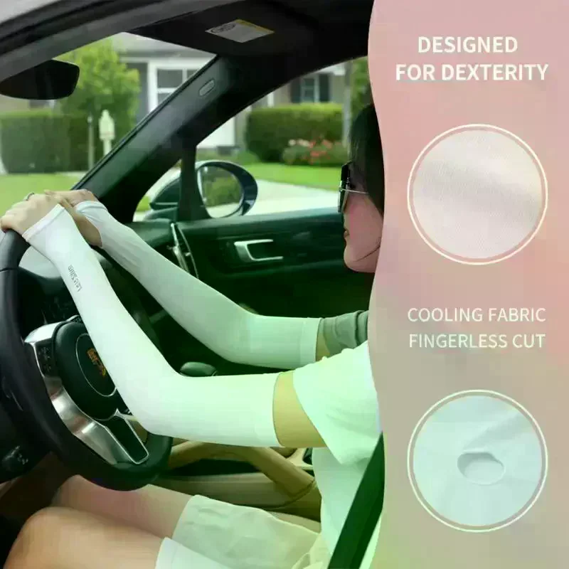 

Sun Protection Sleeves UV Protection Cycling Sleeves Unisex Ice Silk Sleeves