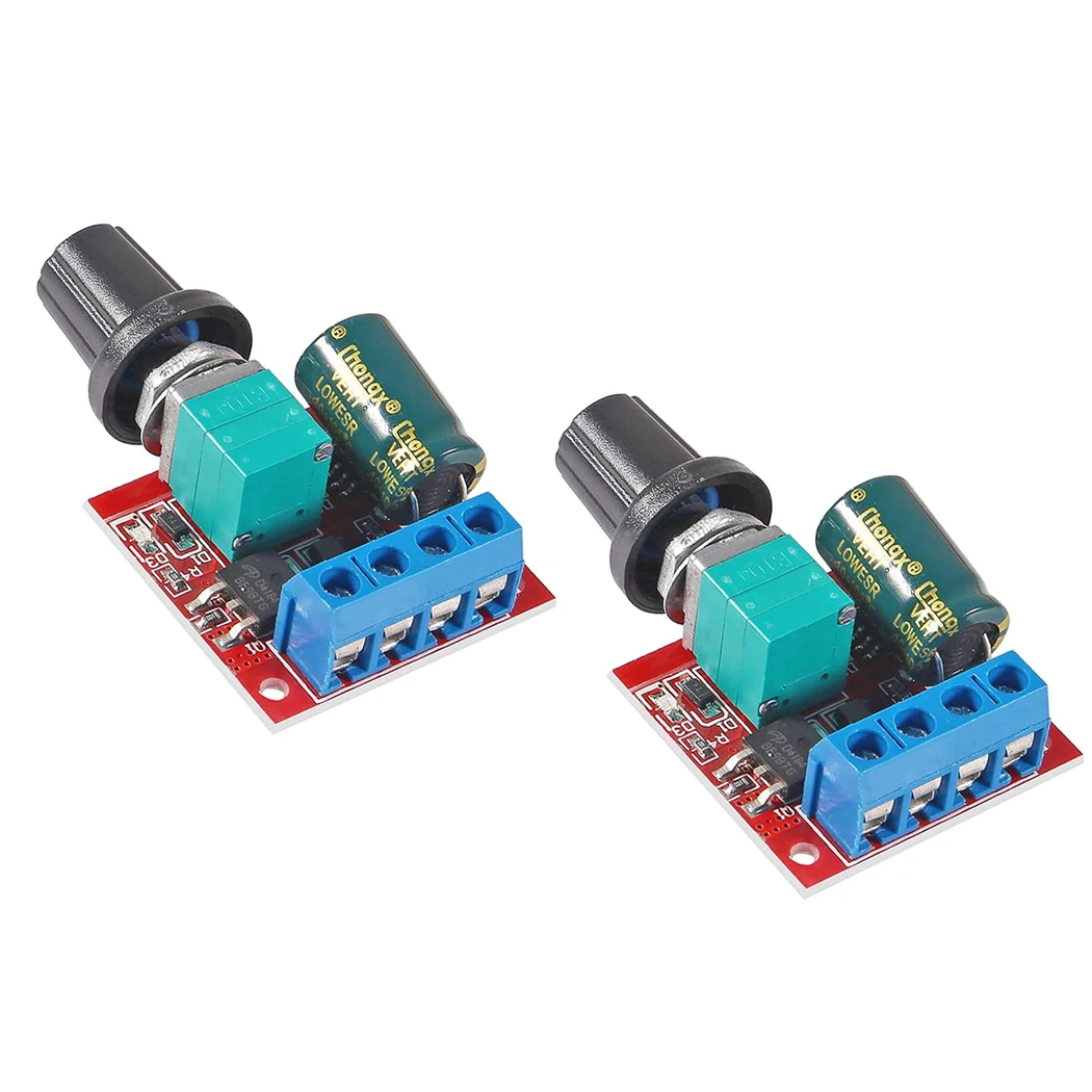 Mini DC Motor PWM Speed Controller,5A Speed Adjustable Switch Module,Variable Voltage Regulator Dimmer Governor Switching