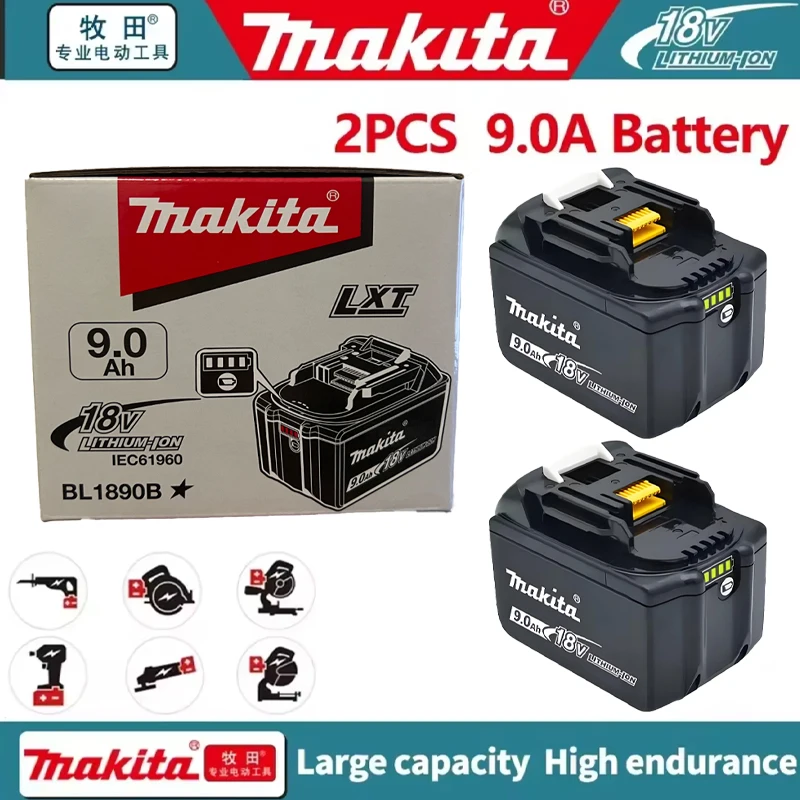 

Genuine Makita 18V 9Ah LXT Lithium-Ion Battery BL1890B High Capacity for Impact Wrench Angle Grinder Garden Cordless Power Tools