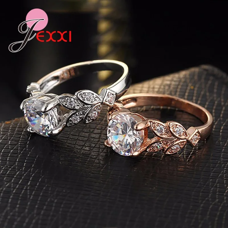 Big Promotion Genuine 925 Sterling Silver Promising Rings For Women Girls Beautiful Female Crystal Rings Jewelry For Wedding