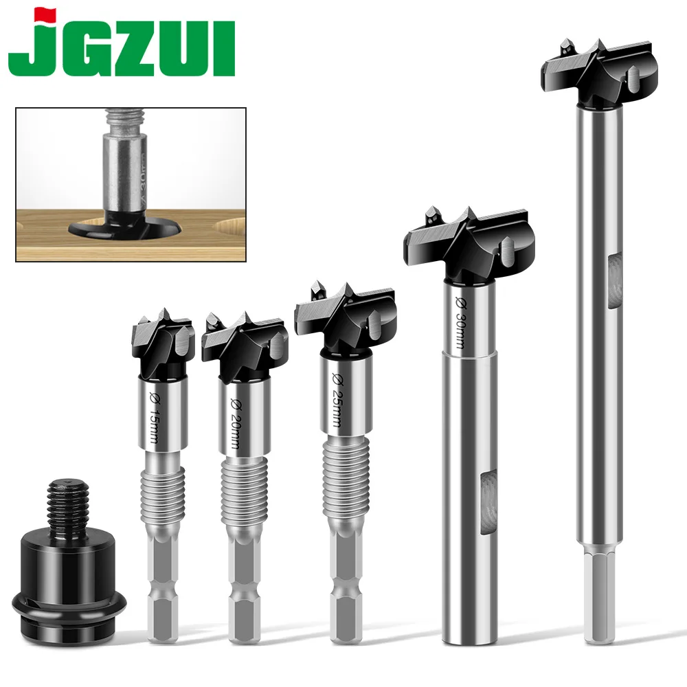 Multi Functional Woodworking Drilling tool, External Thread Flat Wing drill,extended Limit Wooden board,hole Expanding Drill Bit