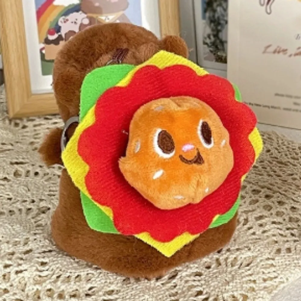 Funny Capybara Plush Keychains Cartoon Realistic Animals Capibala Pendants Soft Dolls Doll Ornaments Room Decorations