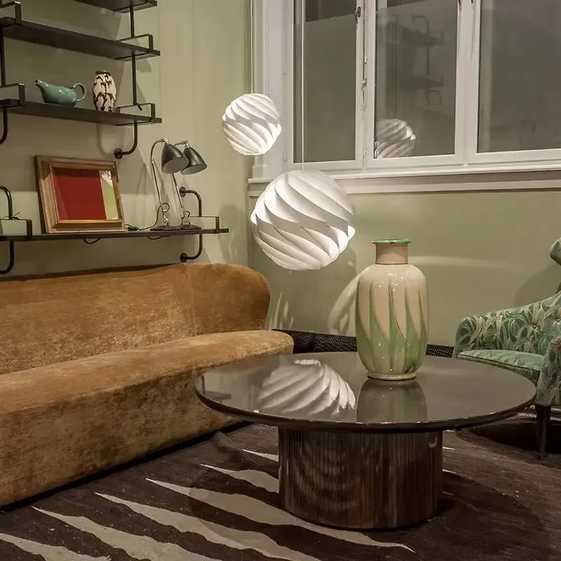 

Nordic Turbo Ceiling Lamp Round Pendant Light for Living Room Dining Bar Bedroom Danish Designer