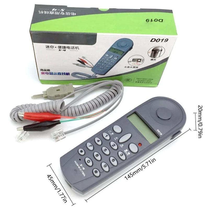 Test Telephone Telefono telefono con filo professionale con chiamante LCD Visualizza telefoni fissi
