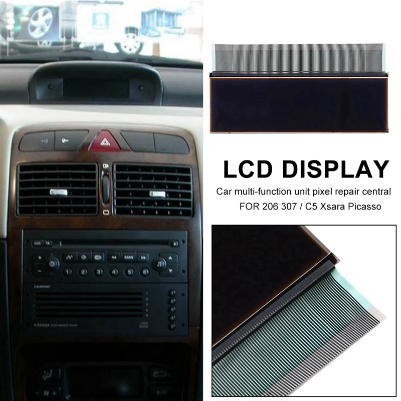 Car Central Navigator LCD Display For Peugeot 206 307 Citroen C5 Xsara Picasso Multifunction Unit Screen Pixel Repair