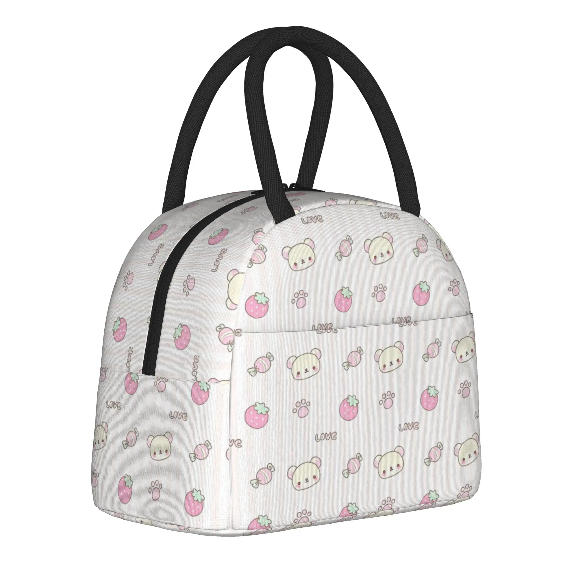 Rilakkuma Insulated Lunch Bags Cooler Bag Reusable,Meal Container  Leakproof Tote Lunch Box Bento Pouch College