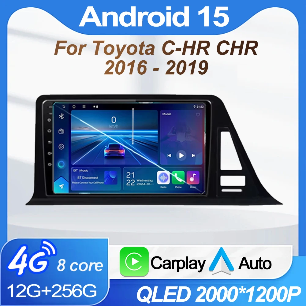 

Автомобильный радиоприемник Android Auto, мультимедийный плеер для Toyota C-HR 2016 2017 2018 2019 2020, автомобильная стереосистема Carplay, GPS-навигация, головное устройство