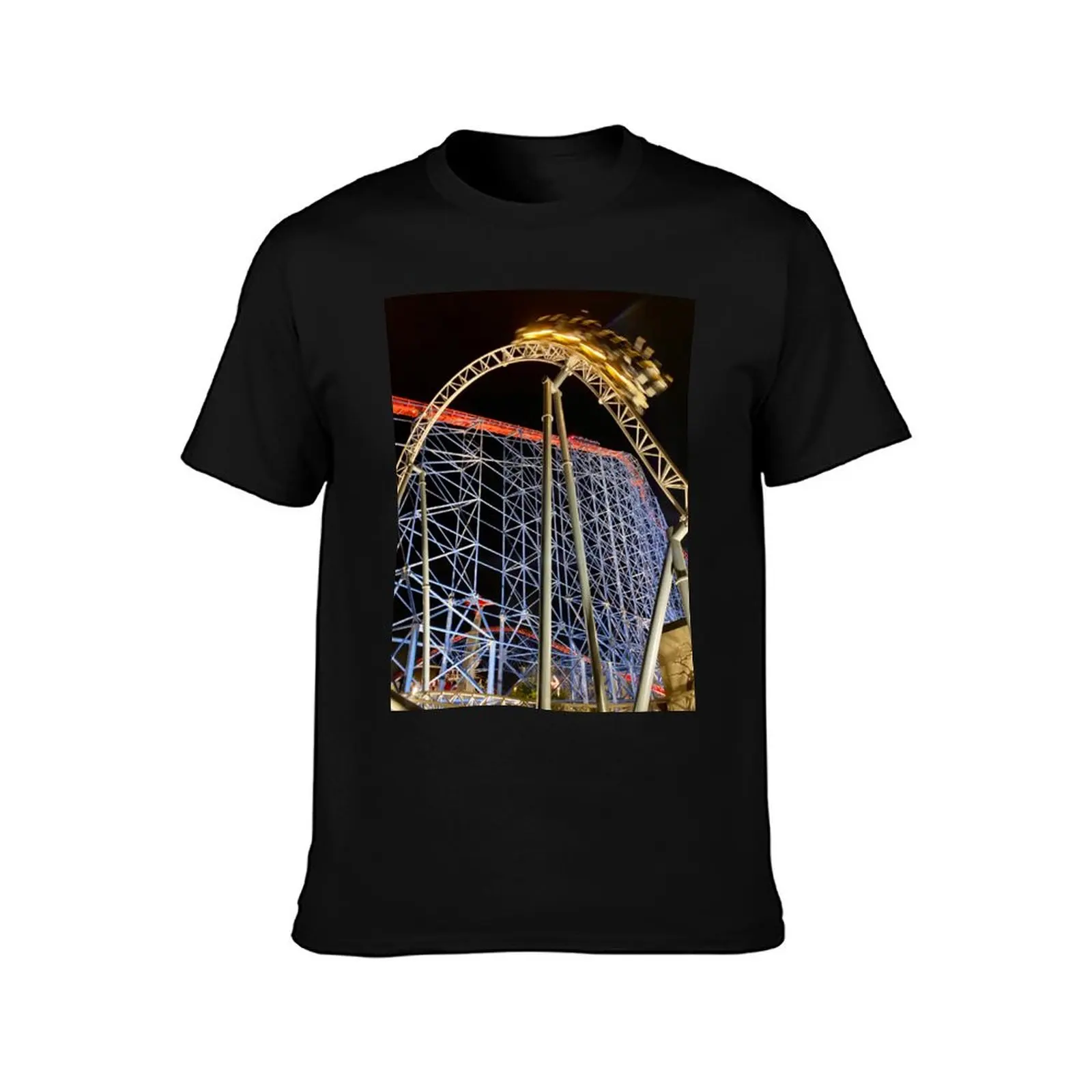 ICON and The Big One at Blackpool pleasure beach T-Shirt Classic Crew Neck Cotton T-Shirt
