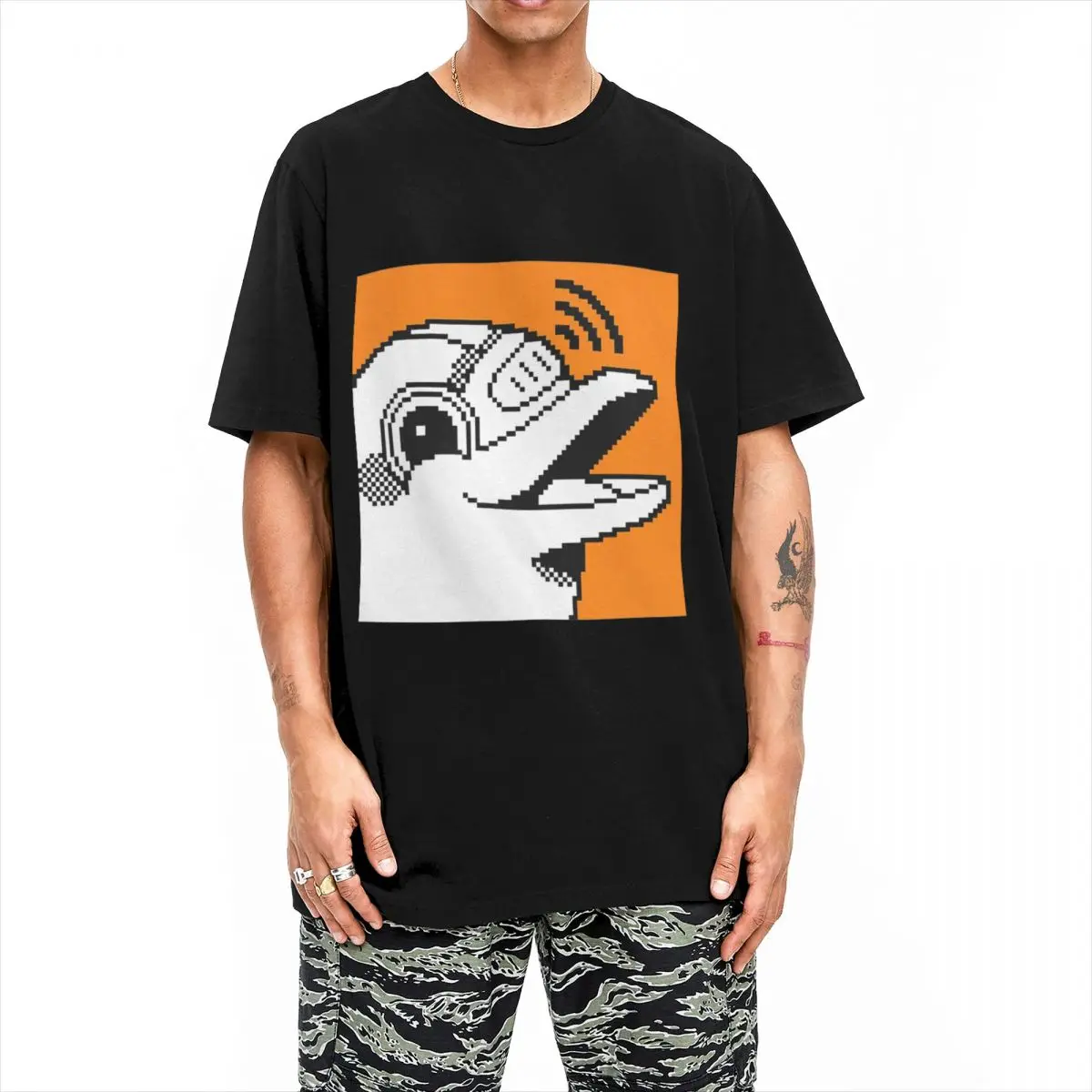 Flipper Zero Logo Hacker T-Shirts Cute Animal Dolphin Funny Pure Cotton Tees Round Neck Short Sleeve T Shirts Printing Clothes