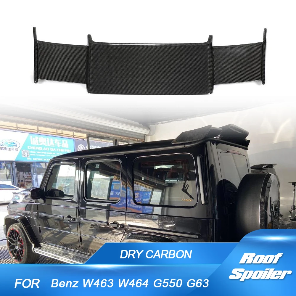 For Mercedes-Benz G Class Wagon W463 W464 G550 G63 2019UP Prepreg Dry Carbon Fiber Car Rear Roof Wing Car Rear Roof Spoiler Wing