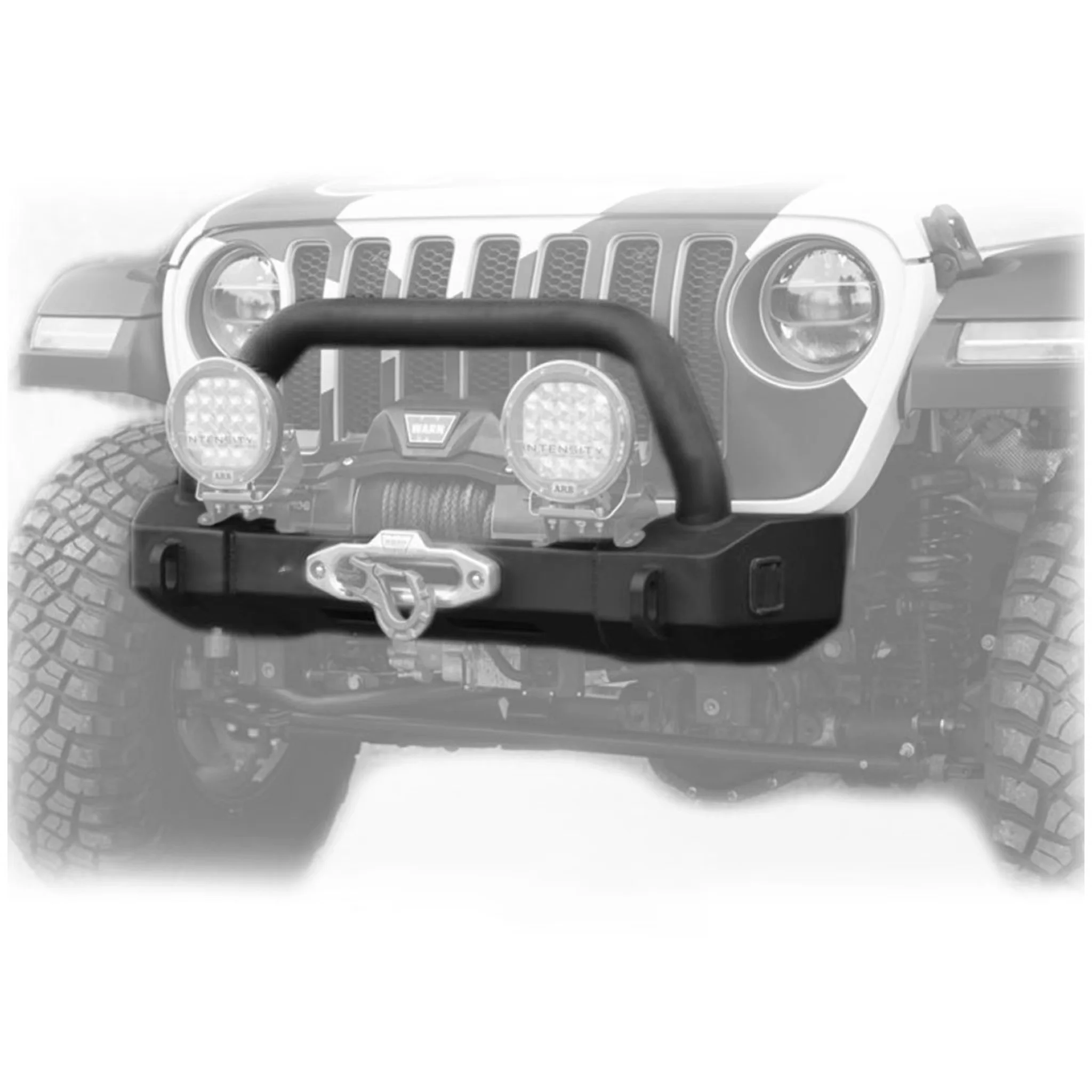 Front Bumper Steel Black Kit Fit For Jeep Wrangler JL 2018+