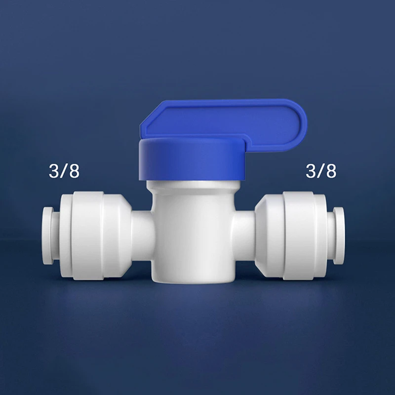 صمام كروي بلاستيكي مستقيم للمياه RO ، تناضح عكسي للذكور ، شبشب عكسي للذكور ، خرطوم OD ، توصيل سريع ، 1 ، تركيب حوض السمك ، 1: 1