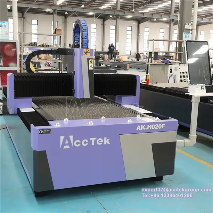 Entry-Level 1.5KW CE AKJ1020F High Speed Industrial Fiber Laser Cutting Machine for Stainless Steel Carbon Steel Aluminum